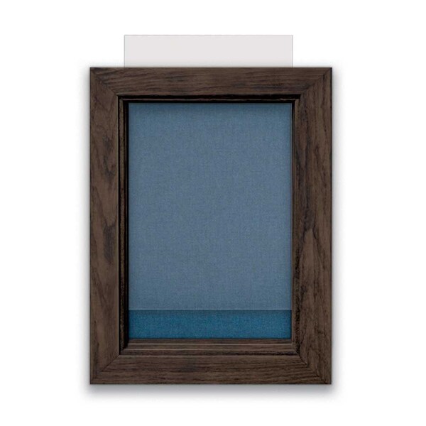 Indoor Enclosed Combo Board, 72"x36", Black Frame/Black Porc & Rubber